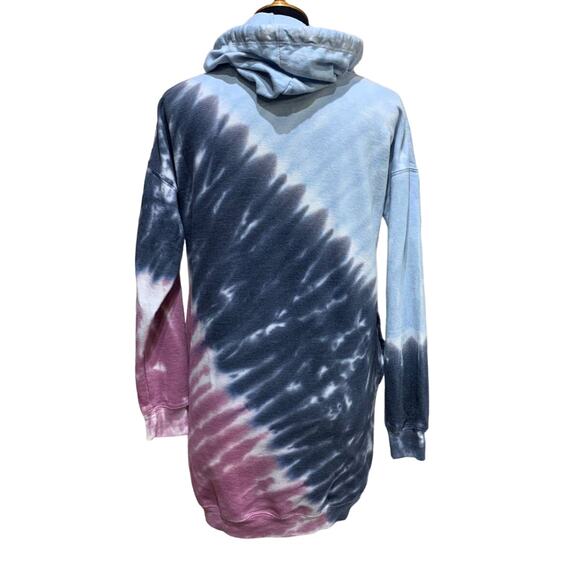 Upcycled Hand Printed Upcycled XS Cozy Collection Dandelion Wish Tie Dye Hoodie - Picture 3 of 3